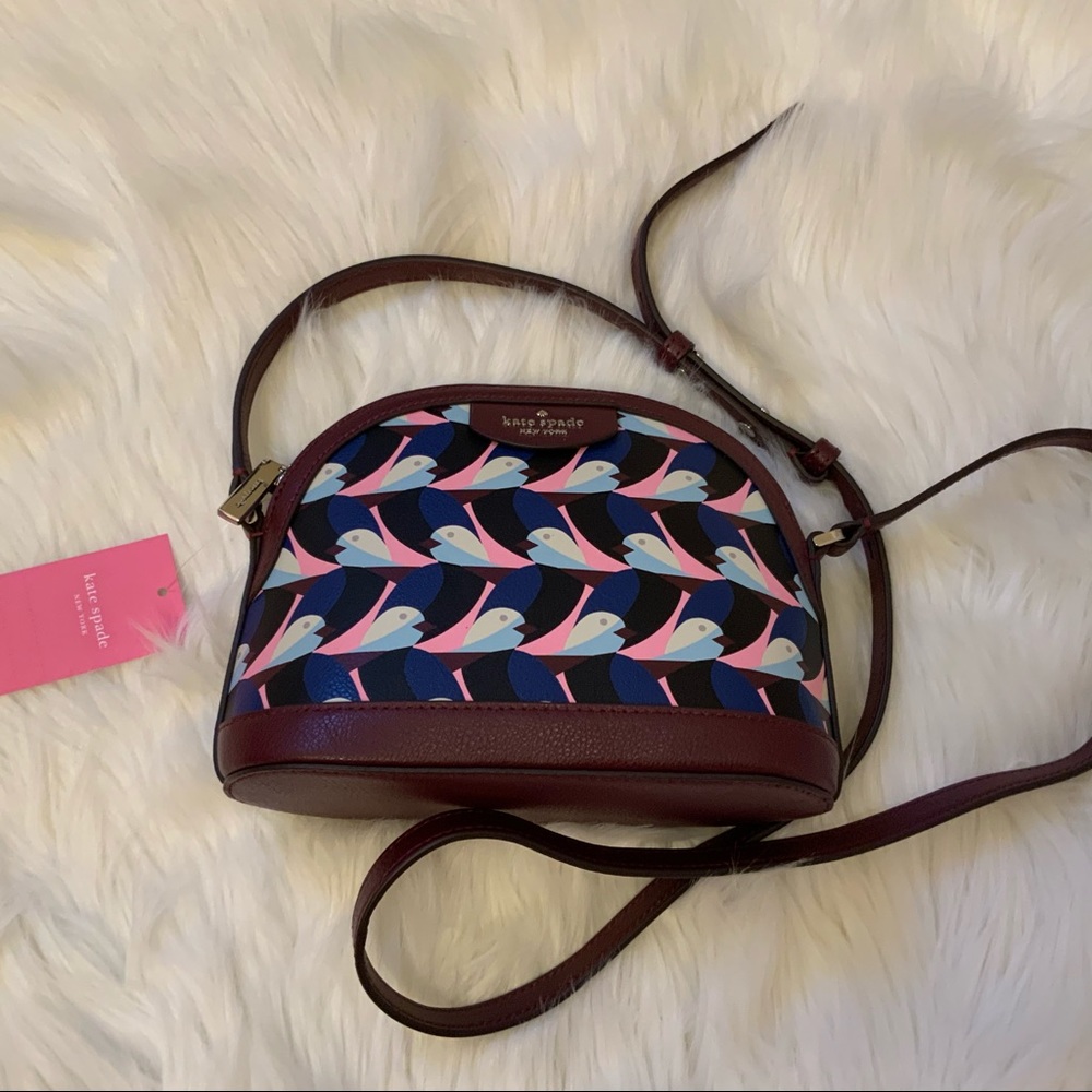 Kate Spade Sylvia Geo Birds Dome Crossbody Bag NWT - Picture 3 of 14